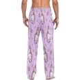 thumbnail image 4 of FREEAMG Cute Magic Unicorns Pajama Pants for Men, Men's Separate Bottoms, Pure Cotton Comfortable Lounge Pants for Men（367）, 4 of 7