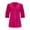 Hot Pink, variant on Women's Summer Dressy Casual Tops 3/4 Sleeve Lace Trim V Neck Shirts Elbow Length Blouse Elegant Trendy Tunic T shirts