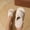Khaki, variant on Open Toe Slippers for Women Fuzzy Slippers Cross Band Cozy Memory Foam Slip On Plush House Shoes Indoor Outdoor Slide Slipper White 6.5-7(38)
