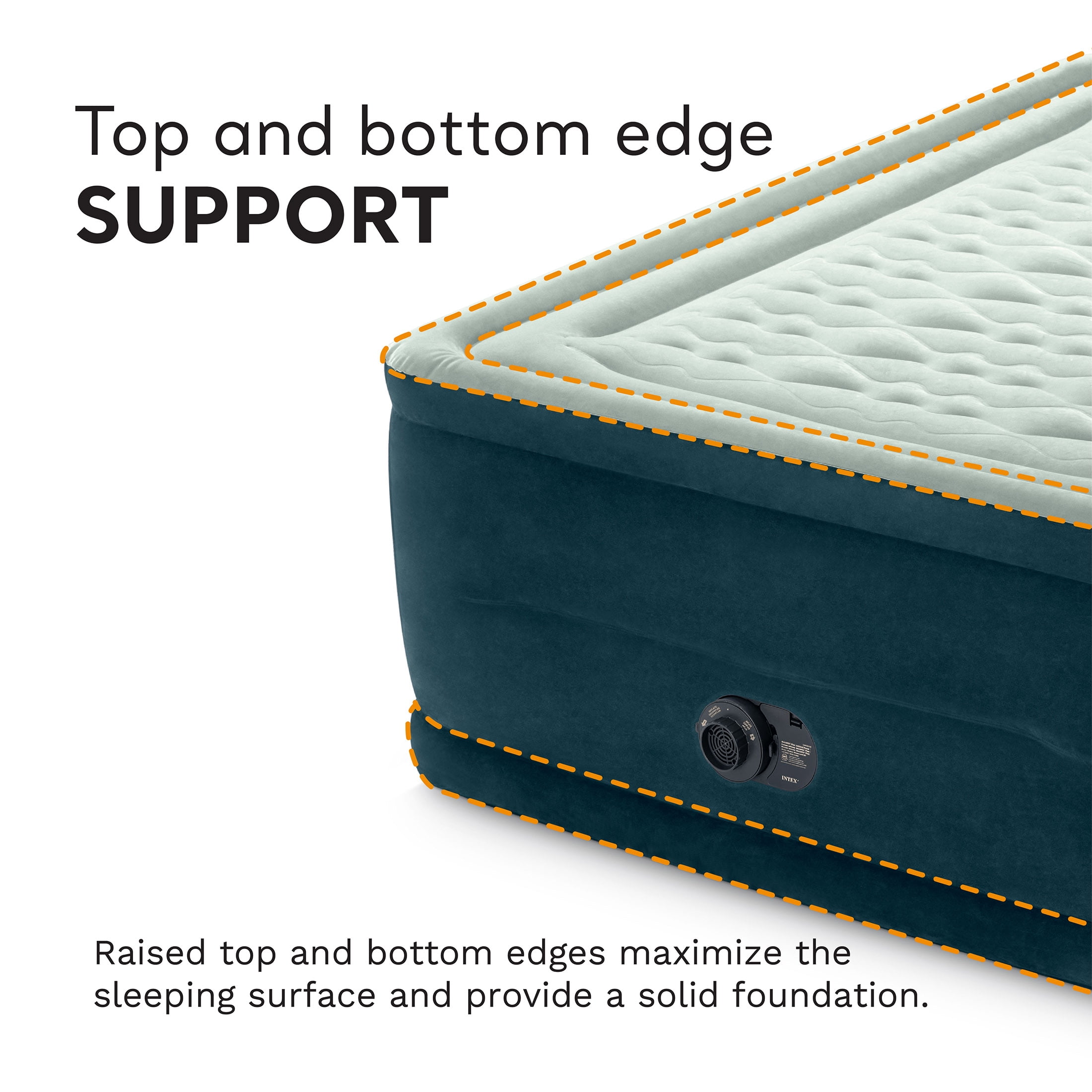 Intex 24" Full Dream Lux Pillow Top Dura-Beam Airbed Mattress with Built-in Pump