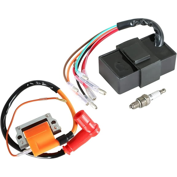 PET-U Golf Cart Ignition Coil CDI Box Spark Plug Replacement for Yamaha G1 Gas 2 Cycle 1979-86