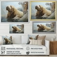 thumbnail image 4 of Designart "Home Of The Relaxed Walrus I" Walrus Floater Framed Canvas Prints, 4 of 5