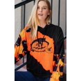 thumbnail image 4 of Black Cat on Pumpkin Sweatshirt Halloween Sweatshirts for Women Fall Pumpkin Face Tee Lightweight Pullover Tops, 4 of 9