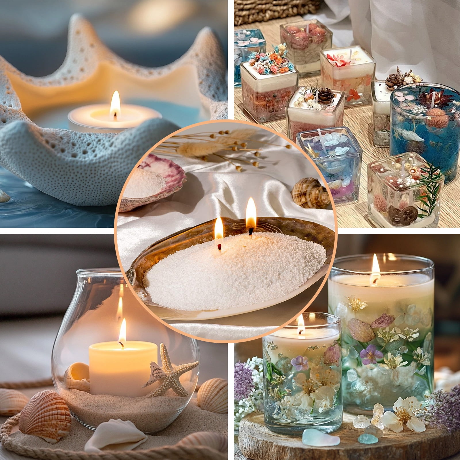 SCENTORINI Pearled Candle Scented Sand Wax DIY Candle Making Kit for Weddings & Parties
