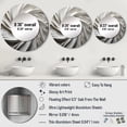 thumbnail image 4 of Designart "Majestic Motion In White And Grey" Abstract Spirals White Large Round Mirror - Round Office Mirror Wall Decor - Modern Round Printed Mirror - 23" x 23", 4 of 6