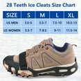 thumbnail image 6 of OROOTL Ice Cleats for Shoes and Boots, Snow Traction Cleats Crampons for Women Men Kids Anti Slip 28 Studs Shoes Walk Traction Cleats on Snow and Ice, 6 of 6