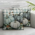 thumbnail image 3 of PHYHOO  Buffalo Plaid Pumpkin Eucalyptus Leaves Throw Pillow Cover, Fall Autumn Thanksgiving Harvest Decoration for Home Sofa Couch, 3 of 5
