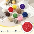 thumbnail image 3 of Uxcell 6 Pcs Wicker Rattan Balls 2.4 Inch Rattan Decorative Balls Vase Fillers for Wedding Party Centerpiece Bowls Home Decoration, Red, 3 of 5