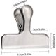 thumbnail image 2 of 4 clips de acero inoxidable, clip de chip bulldog, clips de papel de carpeta redonda para alimentos resistentes, 2 of 5