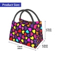 thumbnail image 2 of Balery Colorful Hearts Bolsa de Aislamiento Portátil – Bolsa de Almuerzo con Forro de Aluminio Mejorado, Funda Impermeable y Fácil de Limpiar para Picnic y Caja de Almuerzo, 2 of 6