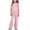 Pink, variant on Kids 2 Piece Set Sleeveless Tank Top with Long Pants Solid Color Summer Loungewear
