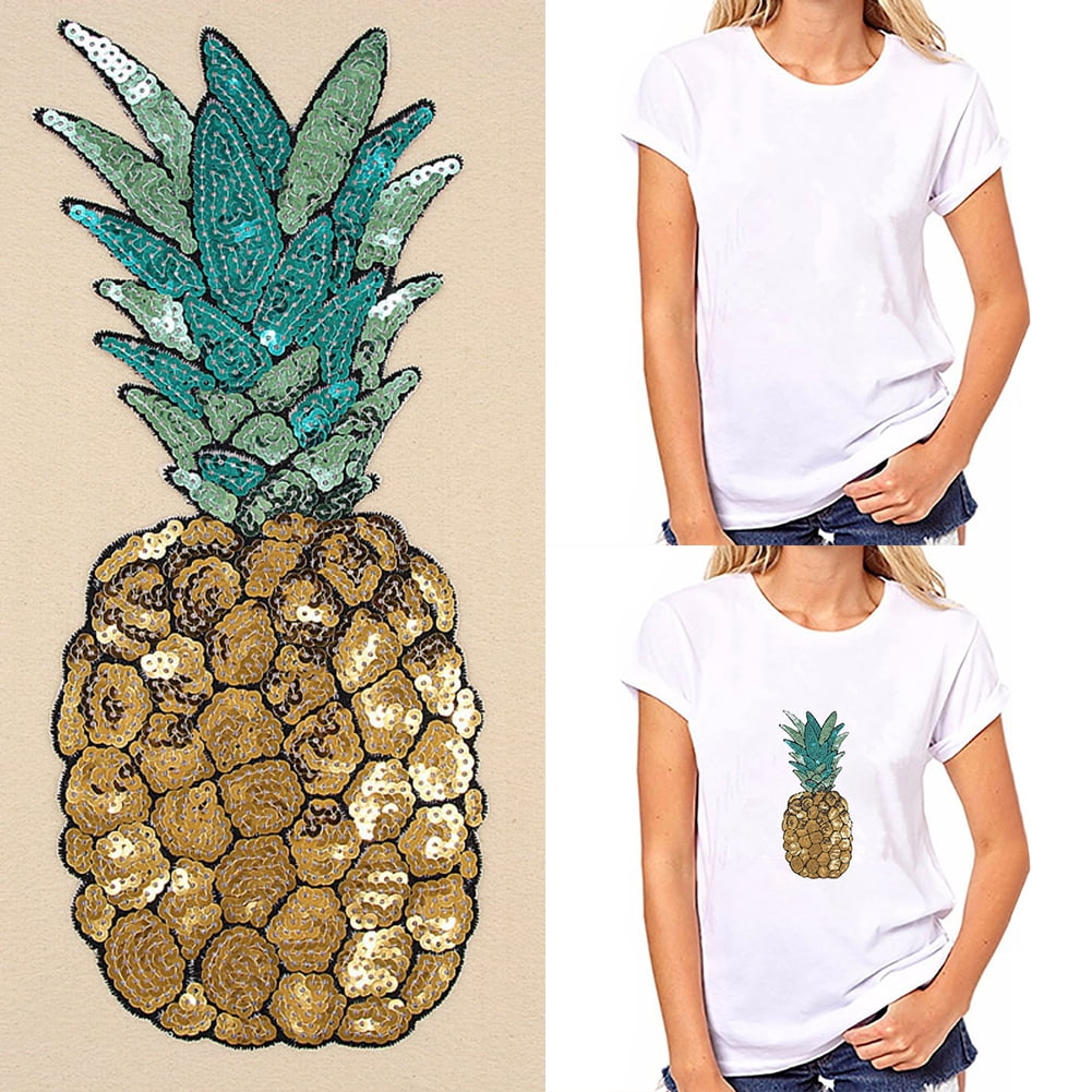 Shoes Embroidery Patch Applique Pineapple Patch Iron On Patch High Quality Patch,Embroidered Applique for DIY Clothing Jacket