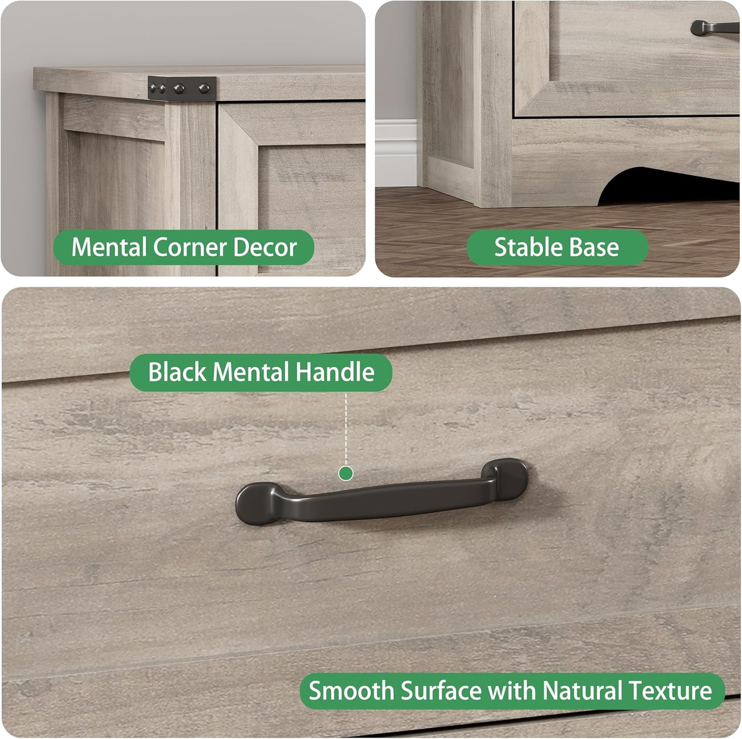 FANRAL 6 Drawers Dresser for Bedroom,Modern Wooden Chest of Drawers,Storage Organizer Dresser for Closet,Wood Dresser