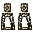 thumbnail image 1 of Rhinestone Rectangle Dangle Earrings for Women Sparkly Crystal Geometric Drop Statement Earrings, 1 of 3