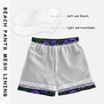 thumbnail image 3 of FORMRS Boys Swim Trunks Quick Dry Mesh Lining Beach Boardshorts, Sizes XS-XL, Purple Cartoon Bats Pattern, 3 of 7