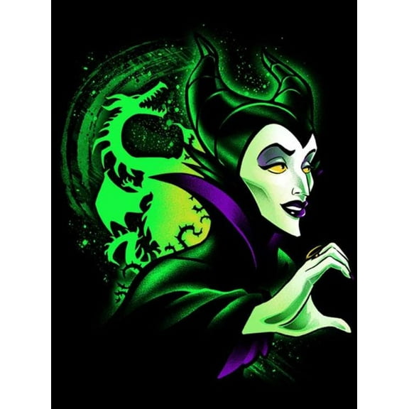Maleficent DIY 5D Diamond Painting Kit Art Adult Painting Kit Crafts Beginner Diamond Art Witch Diamond Painting Home Wall Decoration Gift 12X16 Inch