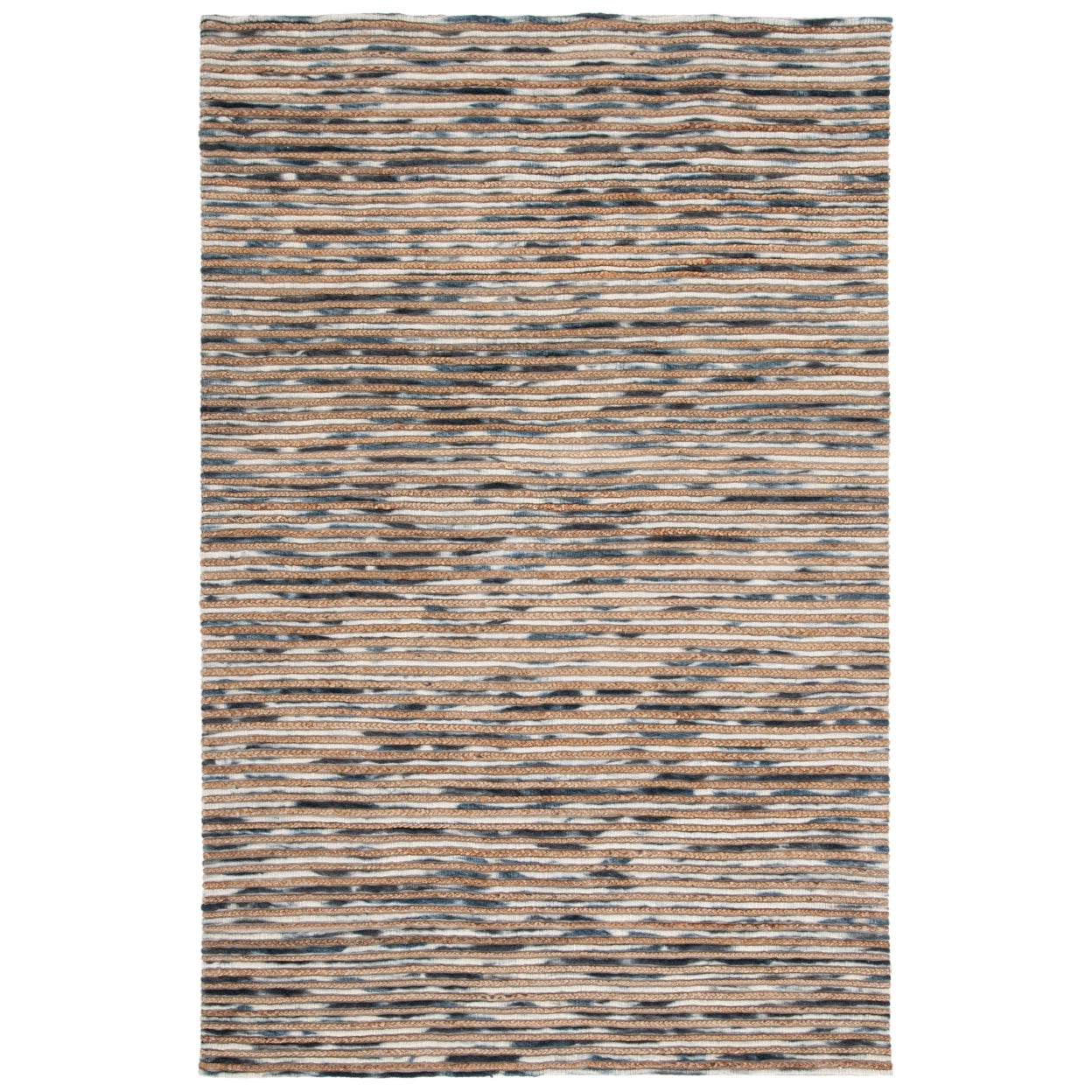 SAFAVIEH Marbella Stanley Striped Area Rug, Natural/Grey, 5' x 8'