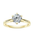 thumbnail image 1 of 0.55 Carat Excellent Round Cut Real Diamond Latest Design Solitaire Engagement Ring for Ladies Solid 14K Yellow Gold Size 7.5, 1 of 8