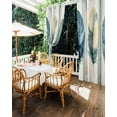 thumbnail image 5 of nqOlkjepod Outdoor Curtains for Patio Waterproof, Ombre Blue Brown Feathers Outdoor Privacy Panels Grommet, Boho Vintage Wooden Grain Blackout Outside Curtains for Porch/Cabana 54"x84", 1 Panel, 5 of 8