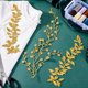 thumbnail image 5 of 4 parches bordados para planchar, 2 estilos, con flores y hojas, apliques decorativos, bordados para coser., 5 of 6