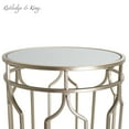 thumbnail image 3 of Rutledge & King Alexander Gold Mirrored Round End Table Set - Gold, 3 of 3
