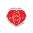 thumbnail image 1 of Flower Line Flower Pattern Heart Mirror Travel Magnification Portable Handheld Pocket Makeup, 1 of 3