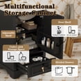 thumbnail image 4 of 20 Inch Bathroom Vanity with Ceramic Sink with Adjustable U-Shaped Shelf black, 4 of 19