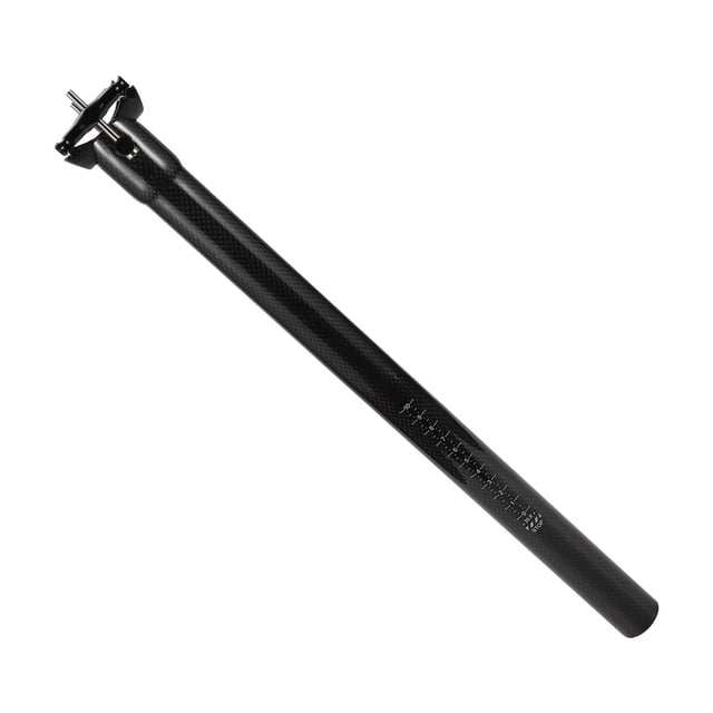 Poste de asiento de suspensión para bicicleta Unique Bargains 30.8x450mm negro brillante de fibra de carbono