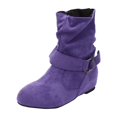 thumbnail image 3 of Hessimy Ankle Booties for Women No Heel,Casual Shoes Ankle Boots Cowboy Boots Flat Retro Boots Retro Booties(Z7-Blue,9.5), 3 of 7