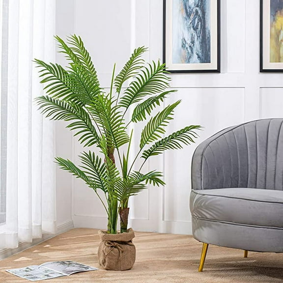 Artificial Palm Plant in Planter (Set of 2)