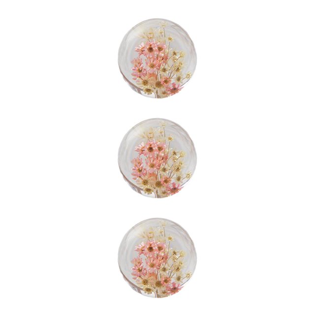 Maytalsory Exquisite Flower Crystal Ball Unlocking Inner Creativity Unique Daisy red white 7cm 3Set