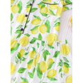 thumbnail image 4 of WIBACKER S-2XL Womens Pajamas Set Short Sleeve Pjs Button Down 2 Piece Loungewear Sets Lemon Print Sleepwear, 4 of 9