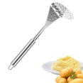 thumbnail image 5 of 1Pcs Mashed Potato Masher - Stainless Steel Potato Smasher, Masher Kitchen Tools & Utensils for Avocado, Bean, Salad, Vegetables, Fruit, Food, 10X3In (Silver2), 5 of 9