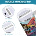 thumbnail image 5 of 40 Oz Car Handle Water Bottle Water Cup Water Bottle Water Jug Coffee Cup Travel Water Bottle Colorful Raindrop Leopards, 5 of 8
