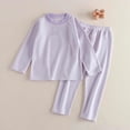 thumbnail image 2 of Pajama Set for Girls Graphic Pajamas Crewneck Long Sleeve Soft Girls Sleepwear Thanksgiving Pajamas Kids 4-5 Years, 2 of 6