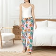 thumbnail image 4 of Pofeuu Tropical Plants Print Women's Fashion Pajama Pants with Pockets Comfy Drawstring Sleep Lounge Bottoms-Large, 4 of 6