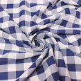 thumbnail image 1 of 60" Wide Checkered Gingham Buffalo Check Polyester Poplin Fabric - Navy & White - 25 Yards, 1 of 2