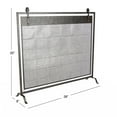 thumbnail image 4 of DecMode Contemporary Metal Mesh Fireplace Screen, 38"L x 9"W x 35"H, Black with Semi-Matte Finish, 4 of 14