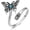 Butterfly, variant on Sunflower Ring for Women 925 Sterling Silver You are My Sunshine Fidget Rings Adjustable Open Sunflower Ring Jewelry Gifts for Women Wife Lady Anniversary Birthday