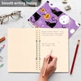 thumbnail image 4 of FORMRS 1-Subject Spiral Notebook 8" x 5" College Ruled 60 Refillable Sheet A5 Hard Cover, 2 Pack, Purple Halloween Pattern, 4 of 7