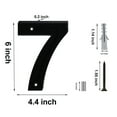 thumbnail image 3 of Coolmade 5" Acrylic Floating House Number, Metal Modern House Numbers, Garden Door Mailbox Decor Number with Nail Kit, Coated Black, 911 Visibility Signage (7), 3 of 7