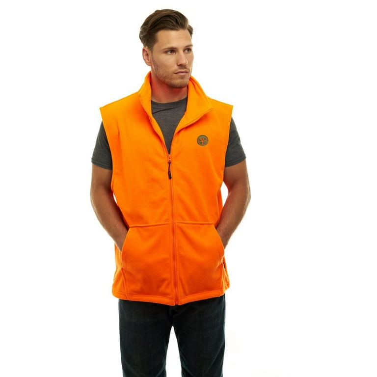 TrailCrest Mens Blaze Orange High Visibility Fleece Hunting Outerwear Vest 3X Walmart