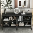 thumbnail image 5 of Sideboard Cabinet with 4doors, Buffet Cabinet, Rattan Cabinets with Storage, Living Room, 5 of 6