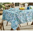 thumbnail image 4 of Newbridge Corfu Mediterranean Blue Paisley 60 X 120 inch Rectangle Fabric Dining Tablecloth, 4 of 9