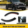 thumbnail image 2 of ABS Hardtop Rain Gutters for 2007 - 2018 Vehicles, Easy Installation with Double - Sided Tape, 2 of 7