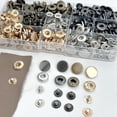 thumbnail image 4 of 120 Juegos de Botones A Presión de Metal, Kit de Cierres A Presión de Sintético de 15 mm con 5 Herramientas de Fijación, 6 Colores de Broches para Manualidades., 4 of 5