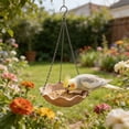 thumbnail image 6 of Hanging Bird Baths for Outdoors - 7.8Inch Small Birdbaths Outdoor, Ideal for Wild Birds and Outdoor Yard, Patio Décor - Pink, 6 of 6