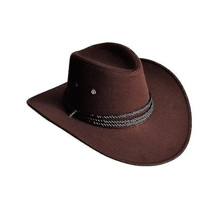Western Cowboy Hat For Women & Men - Faux Suede Wide Brim  display picture 3