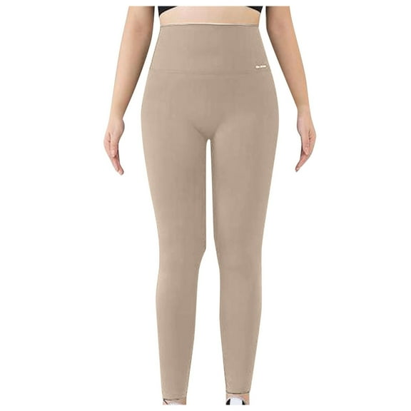 Glisme Yoga Pants Women Lightweight High Waist Plus Size Yoga Leggings Soft Comfy Athletic Gym Workout Pants Coffee