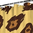 thumbnail image 3 of Yellow and Brown Of Leopard Print Shower Curtain 36"x72" ,Bathroom Decorative Shower Curtains Set with 12 Hooks,Modern Waterproof Washable Shower Curtain, 3 of 6